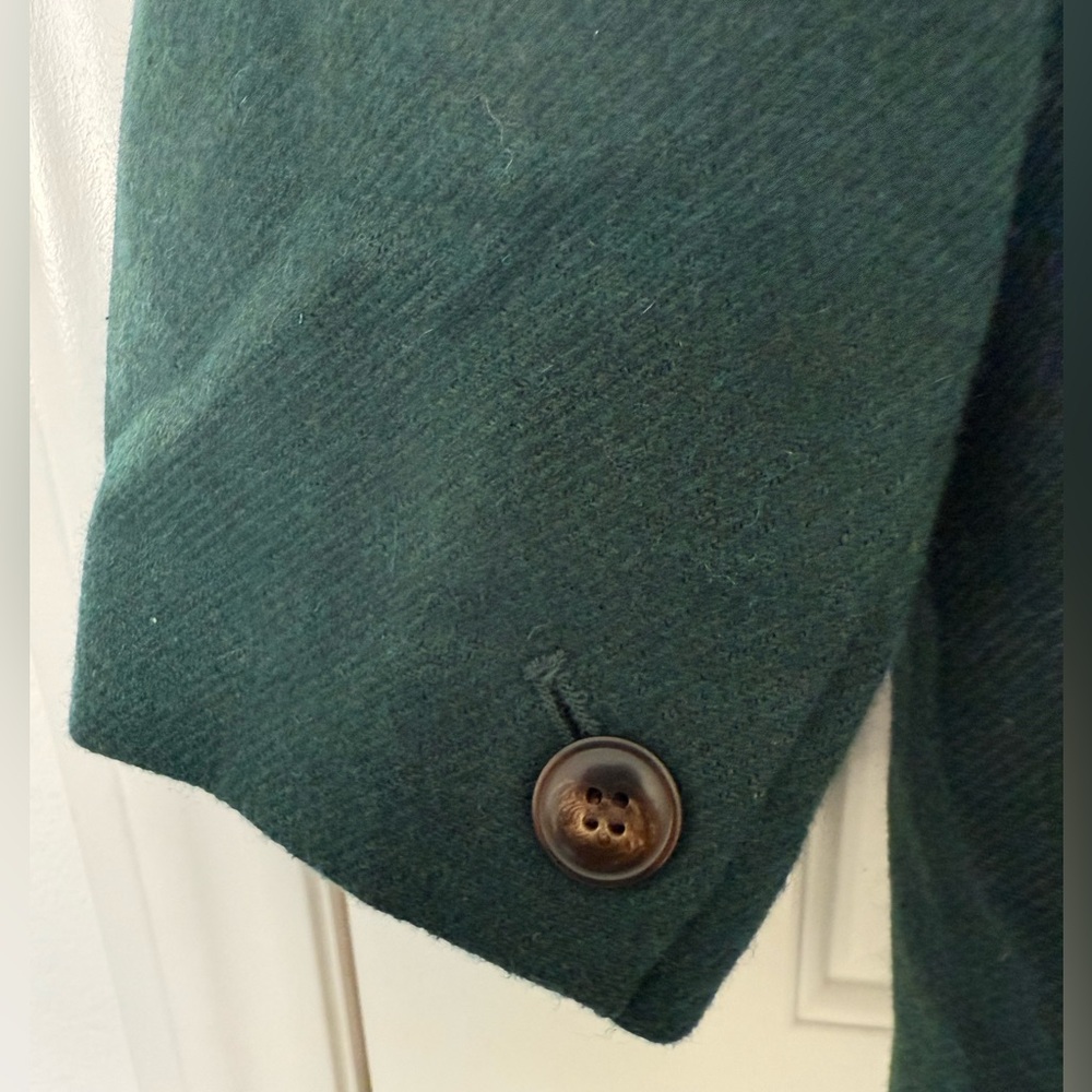 Madewell The Brushed Oversized Dorset Blazer Green Wool Jacket Plus Size 1X - Picture 3 of 10